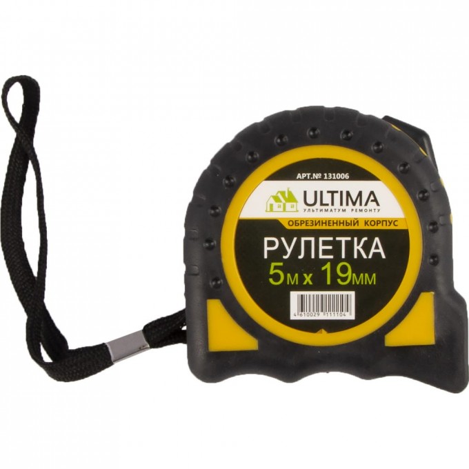 Ultima Рулетка, 5 м х 19 мм, обрезиненный корпус, 131006 16490727